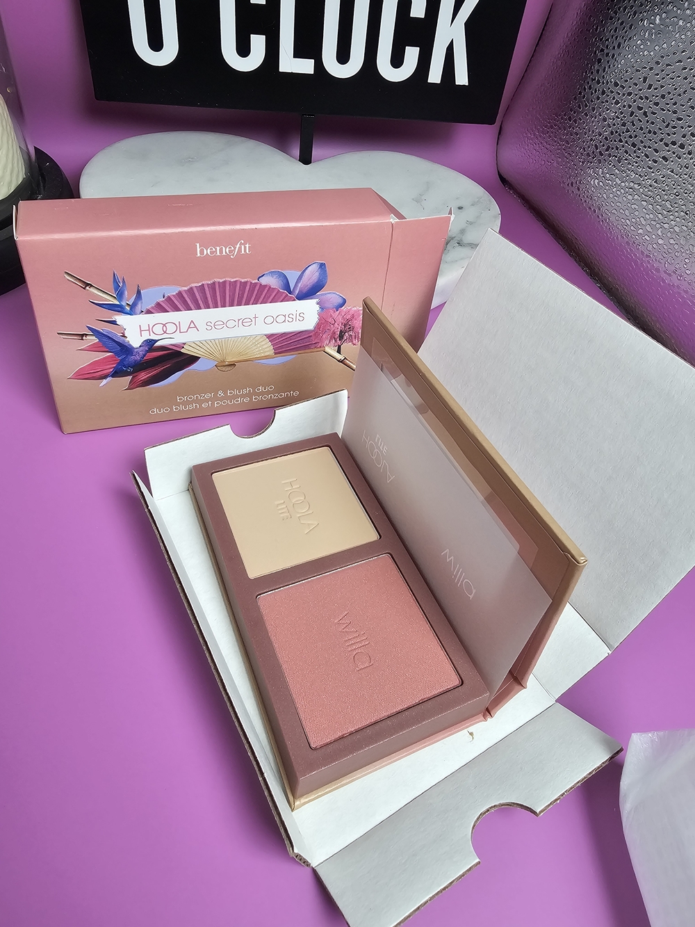 2x Benefit Hoola Secret Oasis Bronzer & Blush Duo - Pink and Cream